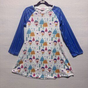 Girls Dress Size 7/8 Long Sleeves Pete&Lucy New With Tags